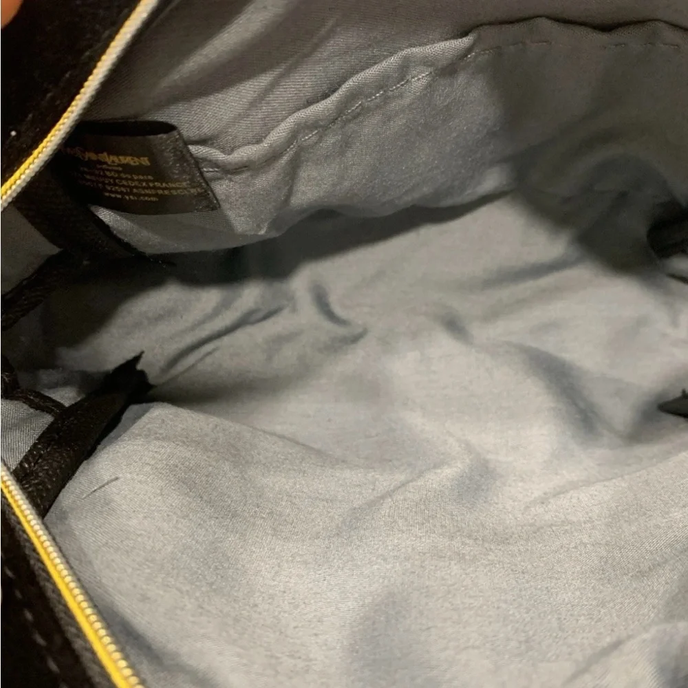 Yves Saint Laurent Black and Gold Cosmetic Pouch - Picture 6 of 7